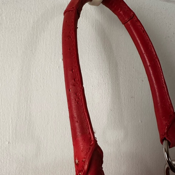 Vintage red leather COACH tote - Picture 4 of 15